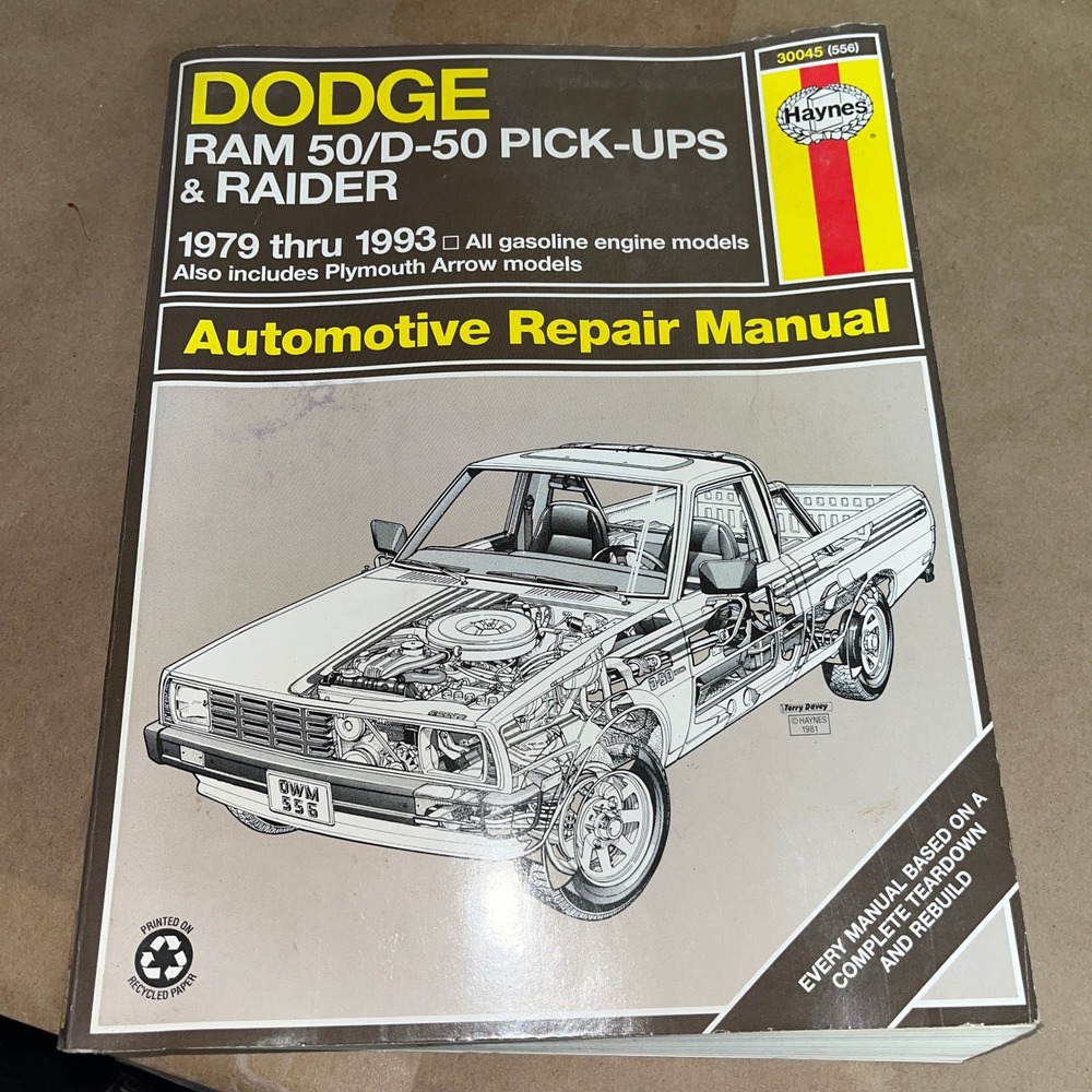 1979-1993 Haynes‎ Dodge Ram 50 D-50 Pick Ups & Raider Automotive Repair Manual